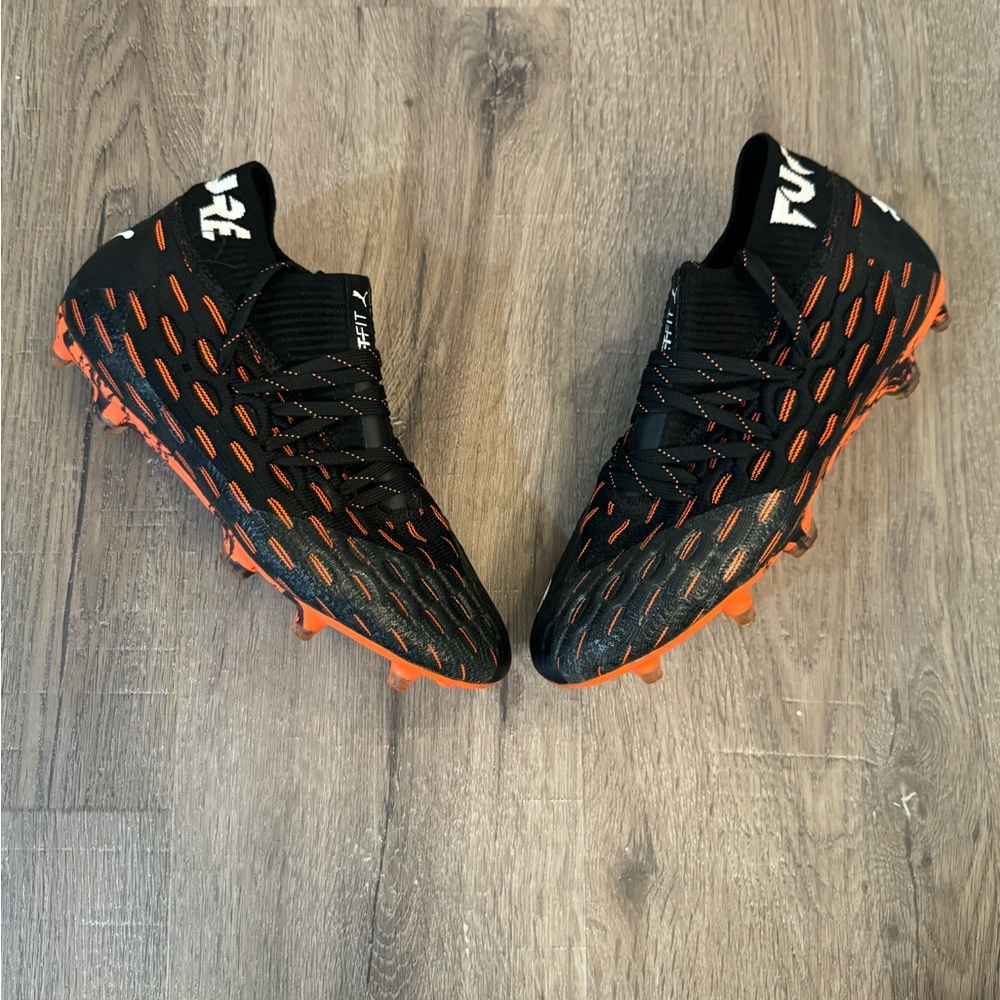 Puma Future 6.1 Netfit Black Orange Soccer Cleats